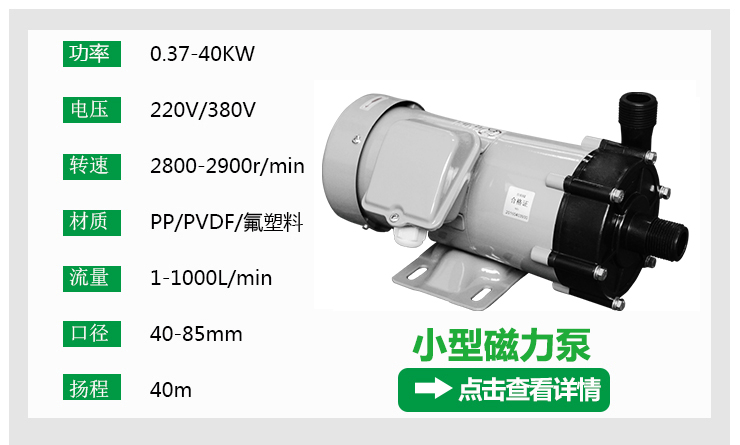 小磁力泵参数